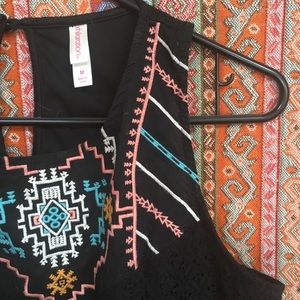 Black ‘tribal print’ top